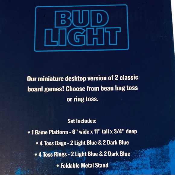 Bud Light Desktop Bean Bag & Ring Toss Game - Picture 8 of 15